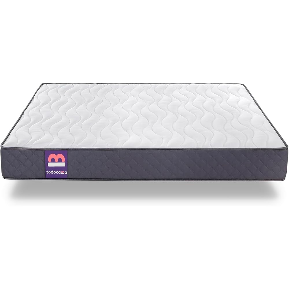 Todocama Matelas à mémoire de Forme 140 x 190 cm, Pure Flow Max Multicouche, Hauteur 21 cm, fermeté Moyenne/Haute, Traitement Anti-acariens, antibactérien et hypoallergénique. Fabriqué en Espagne. : Bébé et Puériculture