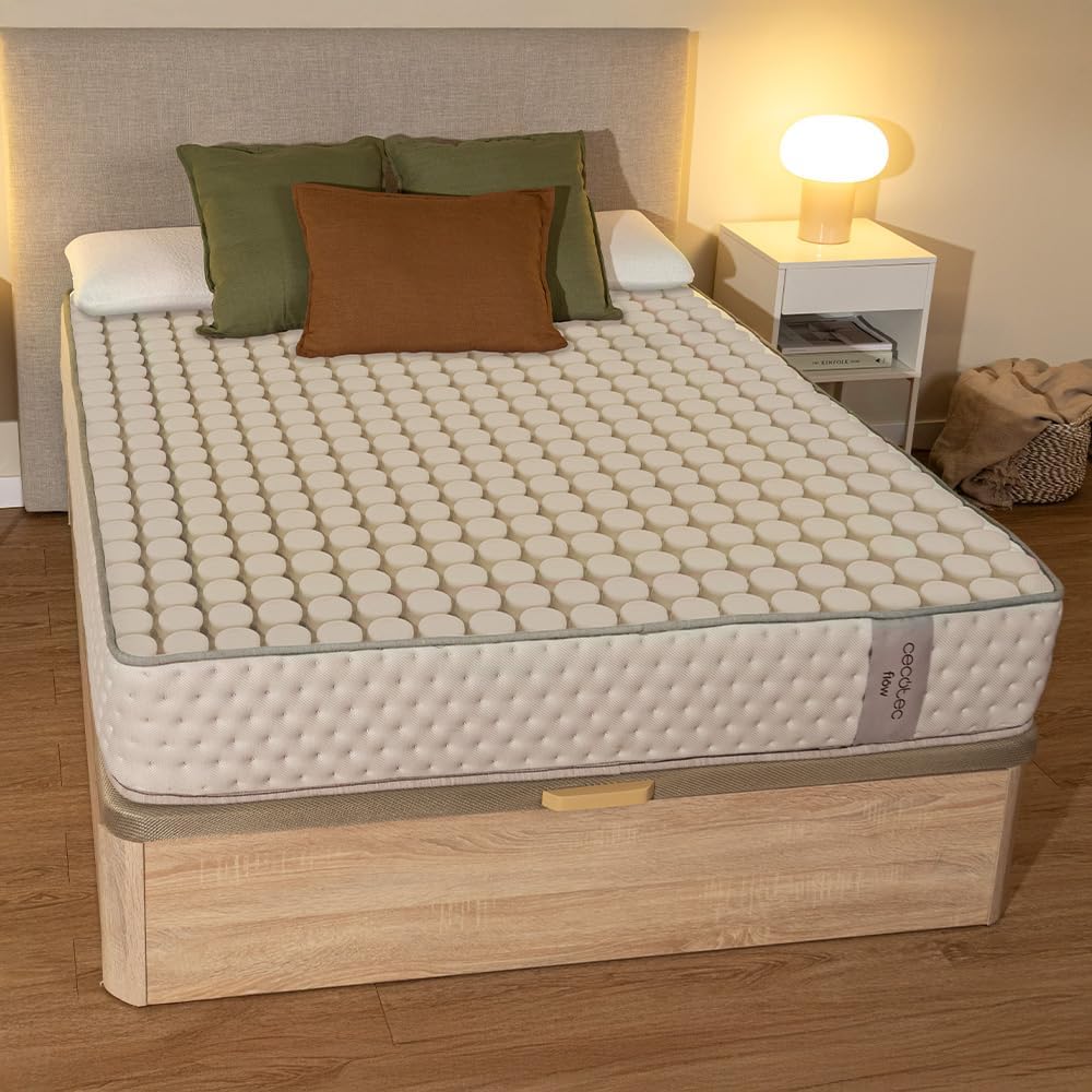 Cecotec Matelas à Mémoire de Forme et à Ressorts Ensachés Flow 6790 Hybrid 140x190 Multicouche, Hauteur 26 cm, Fermeté Élevée, Indépendance des Couches, Respirabilité, Double Face pour Hiver et Été. : Cuisine et Maison