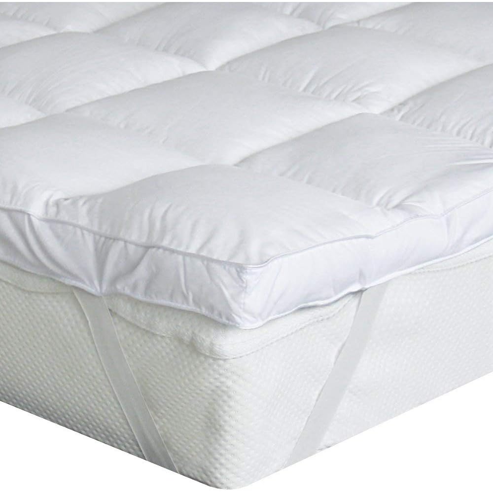 Bedecor Matelas en Polyester Microfibre de Haute qualité, Doux, Anti-Allergique, Facile à Nettoyer, Blanc 140 x 200cm : Cuisine et Maison