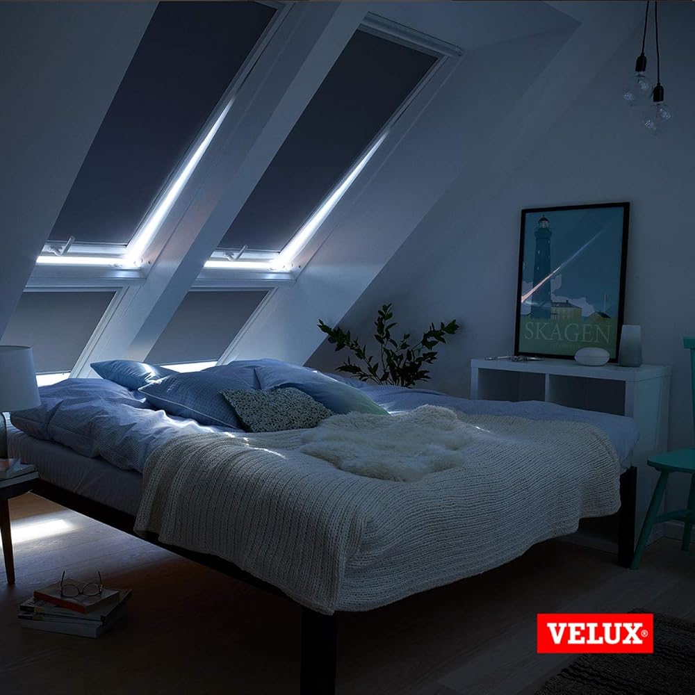 VELUX Original Store Occultant, Cadre Argenté, M04, M34, Beige Clair : Cuisine et Maison