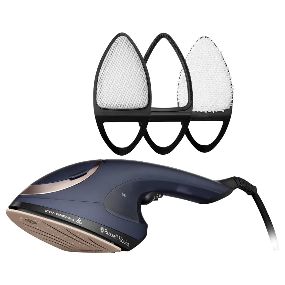 Russell Hobbs Défroisseur multi [2en1: défroisseur &amp; fer à repasser vapeur] Steam Genie(1700W, 20g/min vapeur,Antibactérien, Ideal pour voyage, 3 accessoires: vêtements, rideaux, tissus) 28370-56 : Cuisine et Maison