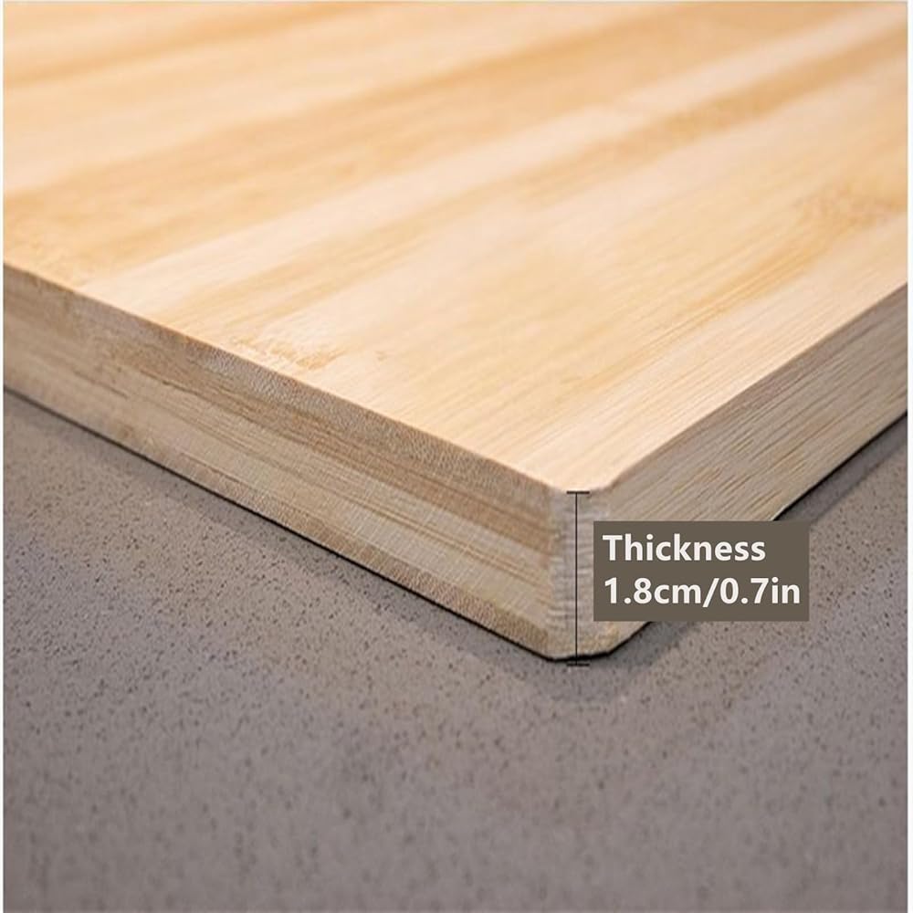 Planche à découper extra large 100 x 60 x 1,7 cm en bois de bambou avec poignée, planche à découper de cuisine pour couper des cubes de viande, convient pour la dinde, la viande, les légumes, le pain, : Cuisine et Maison