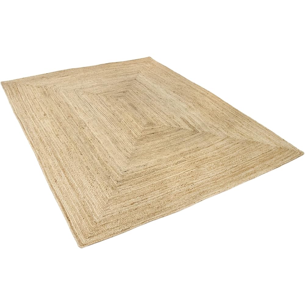 Hamid - Tapis Naturel, Alhambra Tapis Couleur Naturelle, Tressé à la Main, pour Salon, Salle à Manger, Chambre, Couloirs, Couleur Naturelle (200x300cm) : Cuisine et Maison