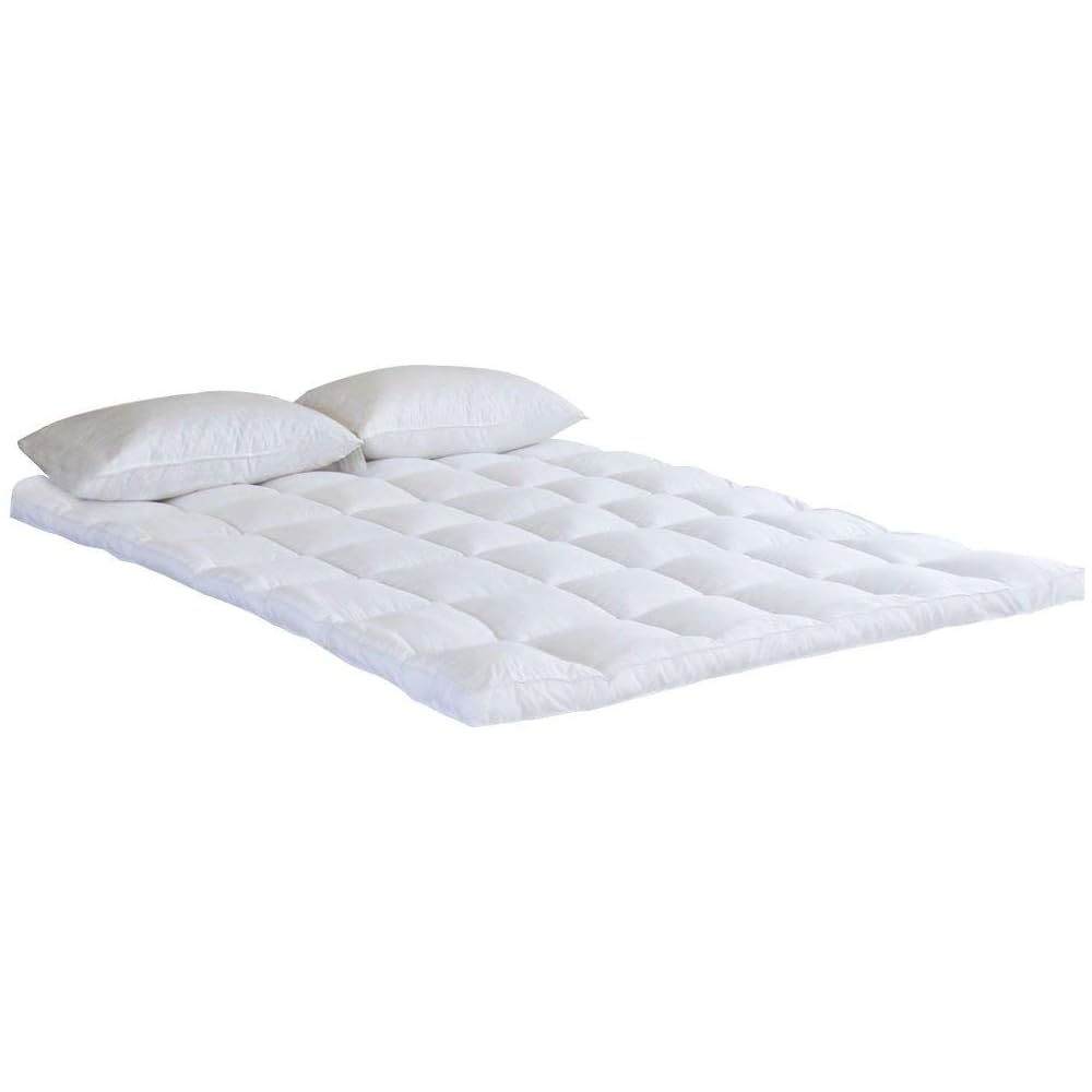 Bedecor Matelas en Polyester Microfibre de Haute qualité, Doux, Anti-Allergique, Facile à Nettoyer, Blanc 140 x 200cm : Cuisine et Maison