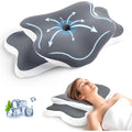 CloudNook Oreiller orthopédique en mousse à mémoire de forme pour tous les dormeurs, coussin de soutien du cou pour soulager les douleurs au cou et aux épaules (gris) : Cuisine et Maison