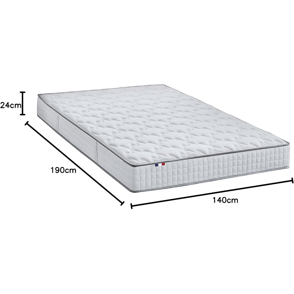 ID Literie| ODYSSEE | Matelas ressort et mémoire de forme 140x190 cm | Fabriqué en France : Cuisine et Maison