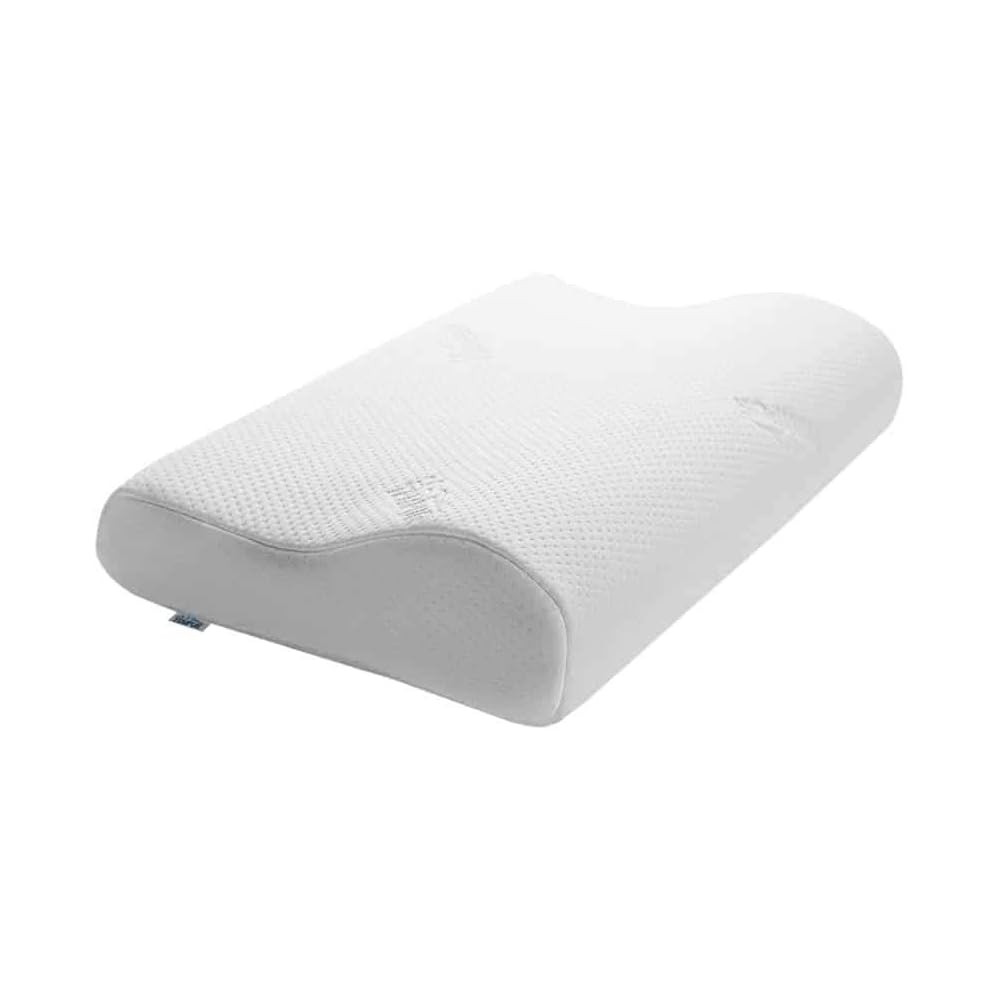 TEMPUR Oreiller ergonomique pour dormir sur le côté et sur le dos, Mousse viscoélastique à mémoire de forme, Blanc, M (50 x 31 x 10/7 cm) : Cuisine et Maison
