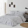COTTON ARTean Housse de couette coton organique réversible Orio Gris 140 x 200 cm. Comprend une housse de couette 140 x 200 cm + 1 taie d'oreiller carrée 63 x 63 cm, 100 % coton biologique. Certifié : Cuisine et Maison