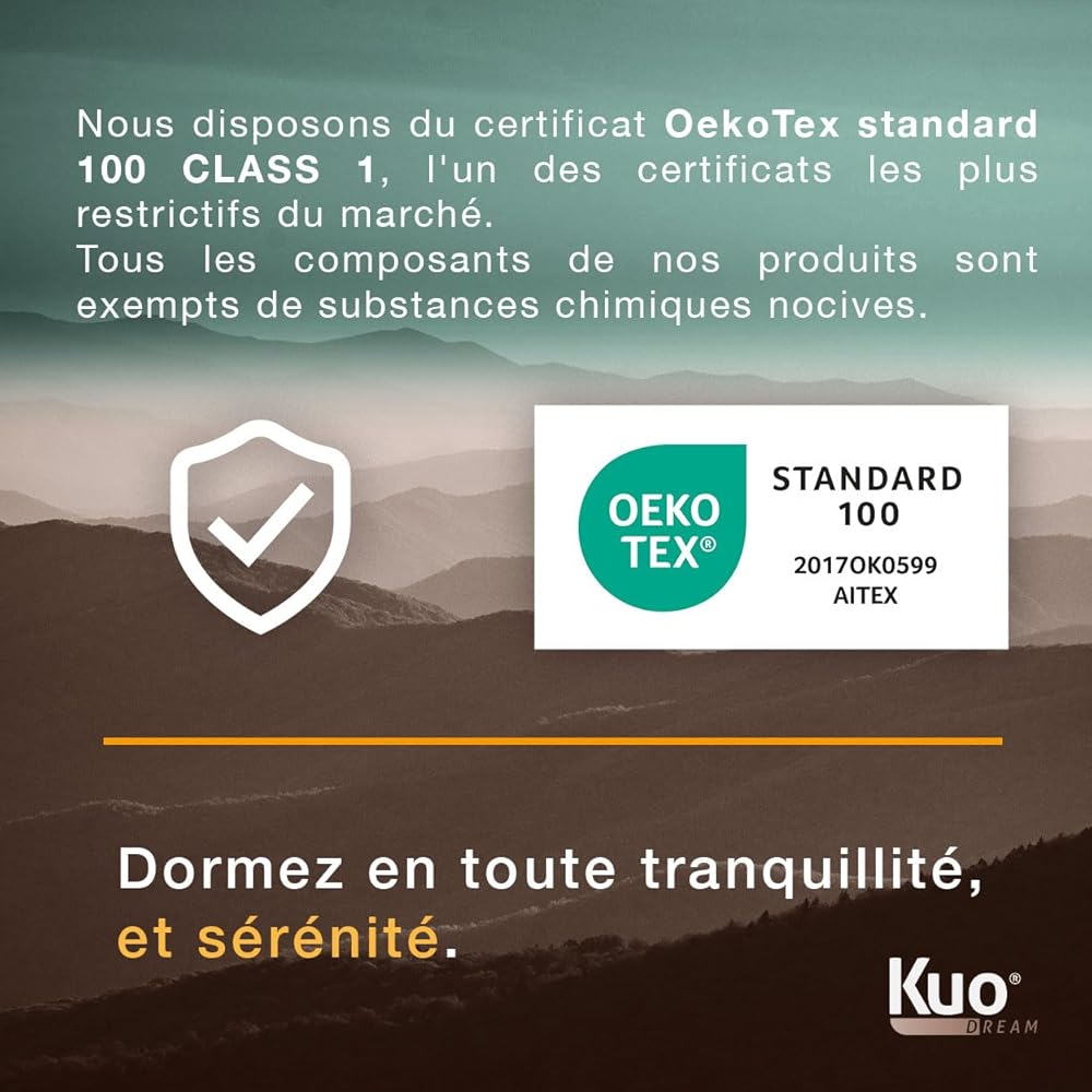 Kuo Dream | Matelas Bio Memory | Ferme | Viscoélastique INNOGEL | 80 x 190 cm : Bébé et Puériculture