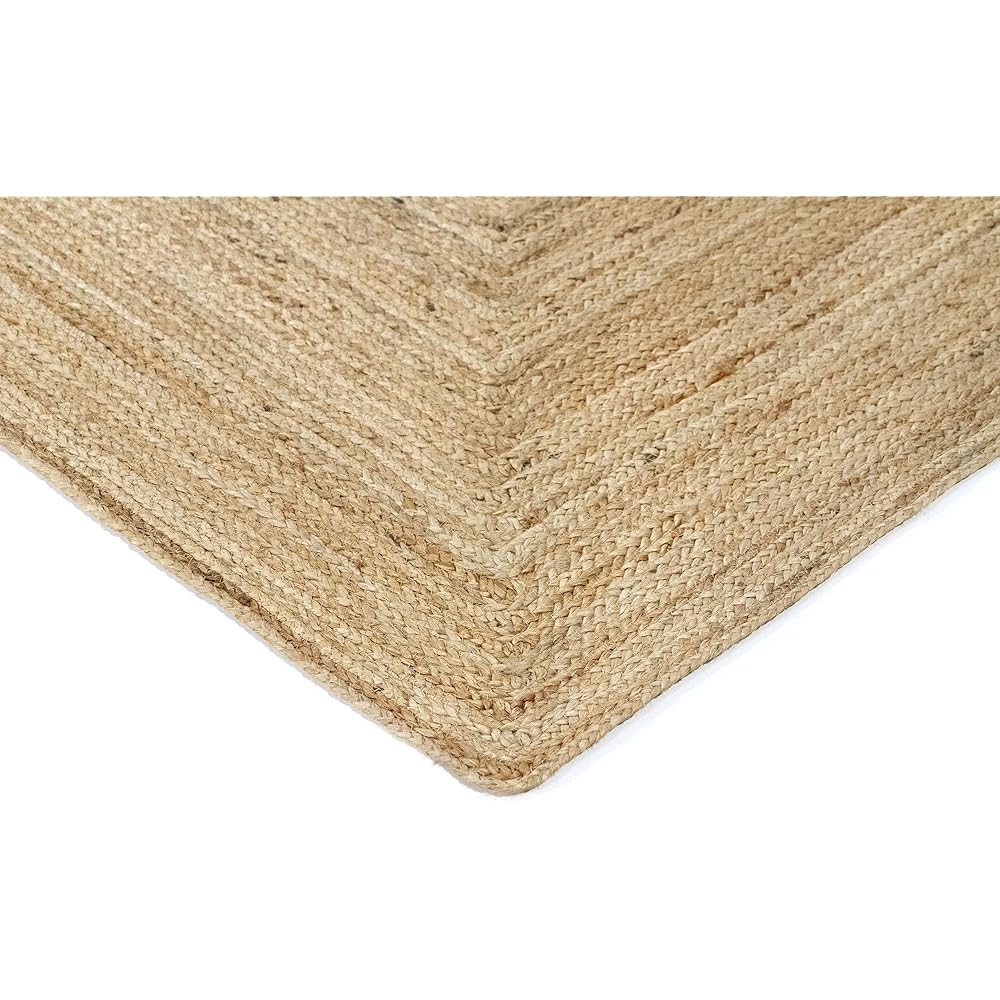 Hamid - Tapis Naturel, Alhambra Tapis Couleur Naturelle, Tressé à la Main, pour Salon, Salle à Manger, Chambre, Couloirs, Couleur Naturelle (200x300cm) : Cuisine et Maison