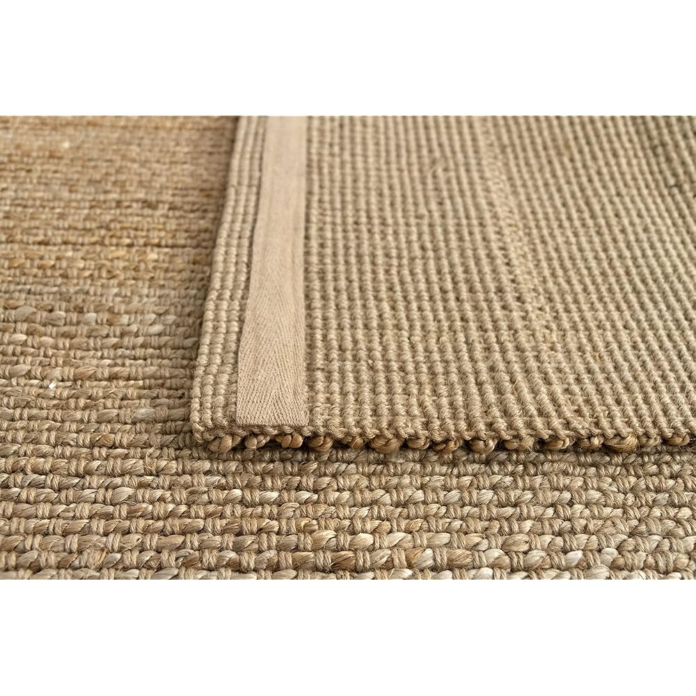 HAMID - Tapis de Jute Giralda 100% Fibre de Jute Naturelle - Moquette Douce et Haute Résistance - Tissé à la Main - Salon, Salle à Manger, Chambre, Tapis de Salle - Naturelle (290x200cm) : Cuisine et Maison