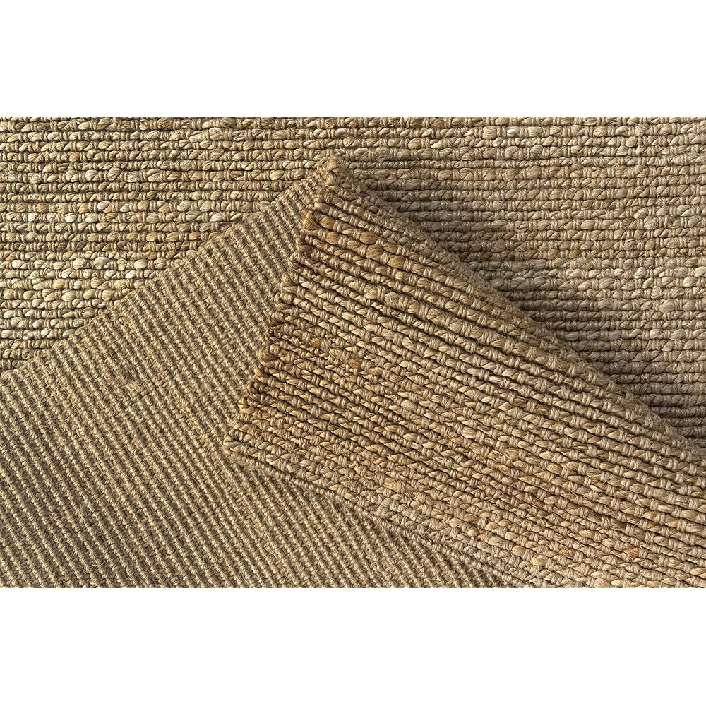 HAMID - Tapis de Jute Giralda 100% Fibre de Jute Naturelle - Moquette Douce et Haute Résistance - Tissé à la Main - Salon, Salle à Manger, Chambre, Tapis de Salle - Naturelle (290x200cm) : Cuisine et Maison