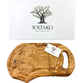 SOLTAKO Planche à Découper en Bois d’Olivier Brut, Planche Rustique, Planche Fromage, Plateau Apéritif Bois Olivier, Planche Apéro, Planche de Charcuterie en Bois d’Olivier Authentique : Cuisine et Maison