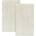HAMID - Pack 2 Tapis en Jute Granada Couleur Blanc, Tapis 100% Fibre de Jute, Tressé à la Main, Tapis de Salon, Salle à Manger, Chambre, Couloirs, (60x110cm) 2 pcs : Cuisine et Maison