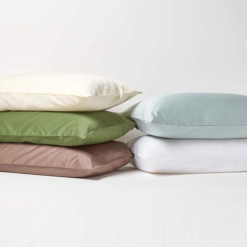 HOMESCAPES Parure de lit avec Housse de Couette 200x200 cm et 2 taies d’Oreiller Unies en Coton égyptien Bio 400 Fils, Coloris Marron : Cuisine et Maison