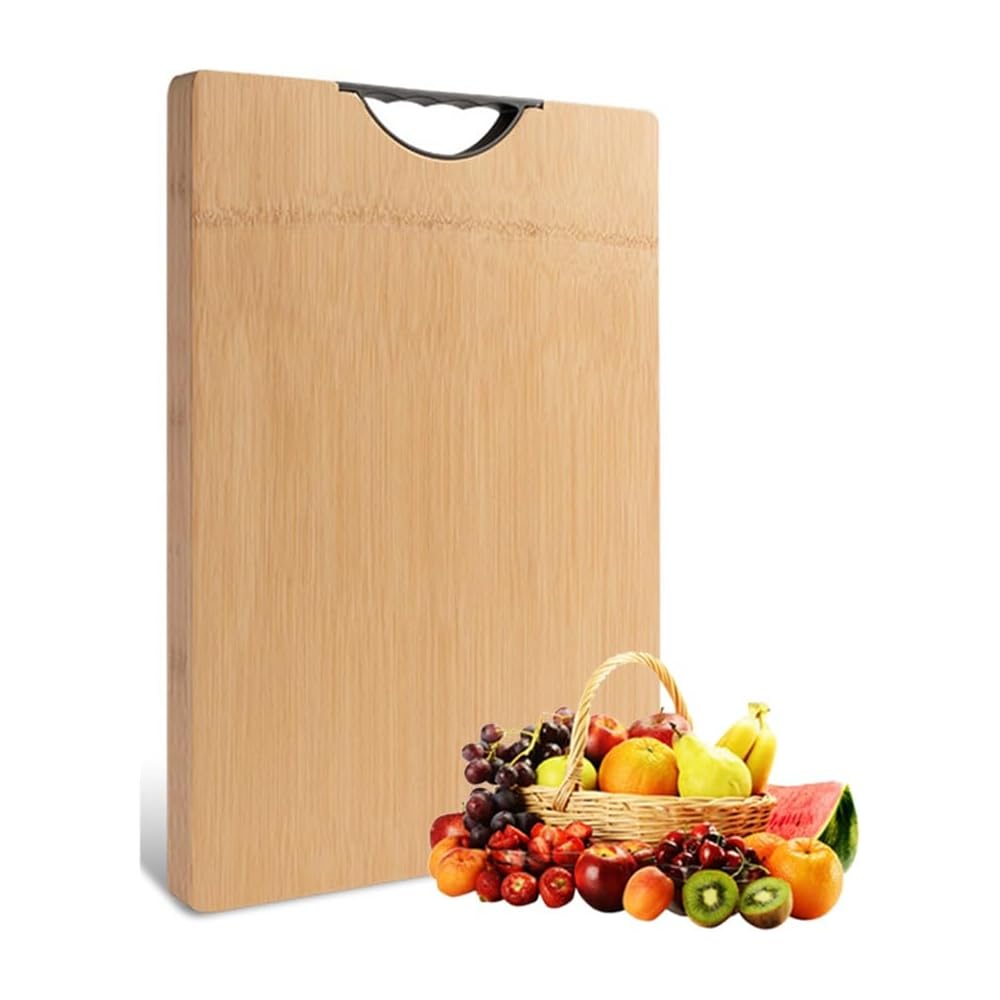 Planche À Découper Nanzhu Double Face, Planche À Découper En Bois Avec Manche, Planche À Découper En Bois Pour La Cuisine, Planche À Découper En Bambou Avec Grand Panneau(50x35x1.8cm) : Cuisine et Maison