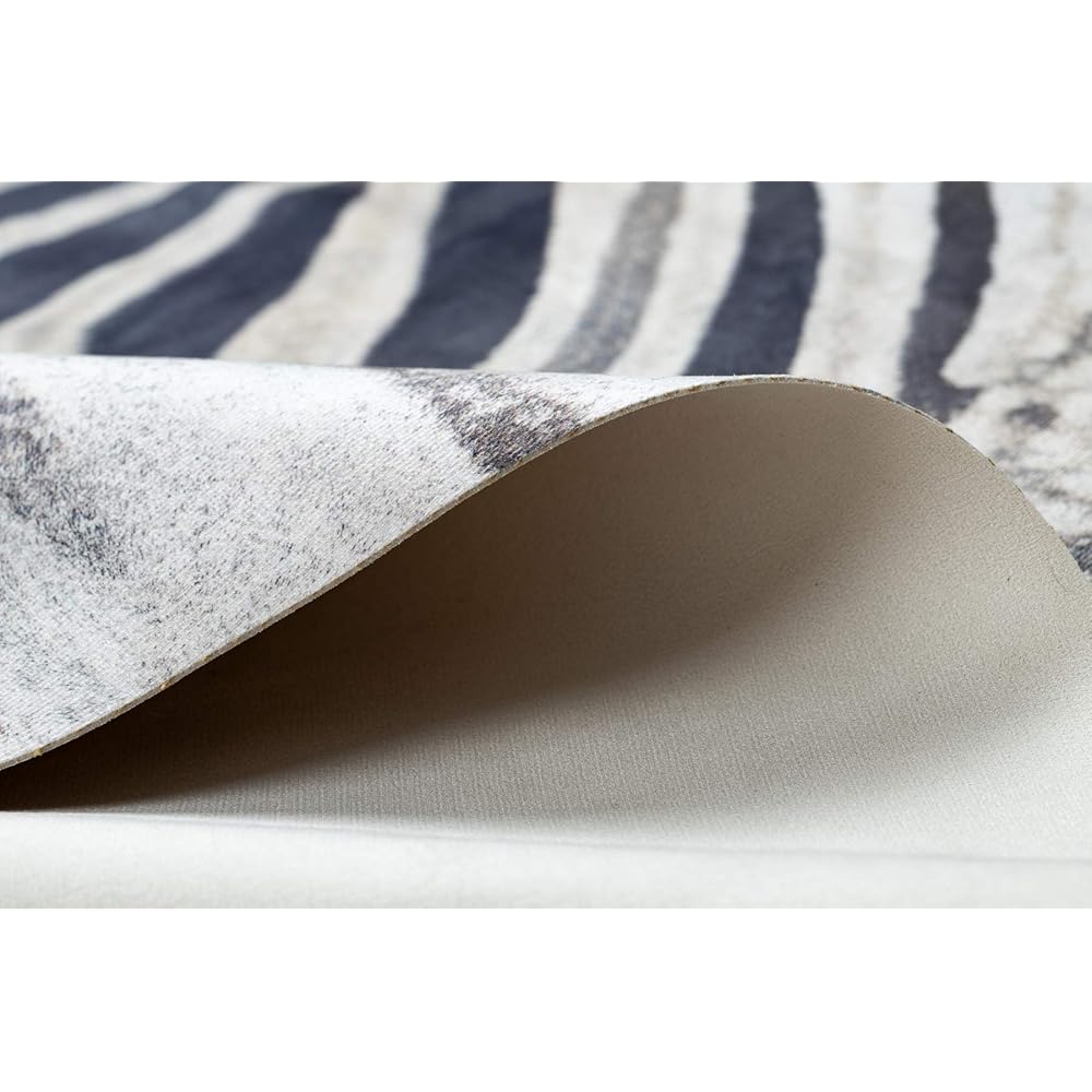 rugsx Tapis imprimé Cowhide, Zèbre, Motif Animal, Faux Cuir, Tapis de Sol pour Le Salon, la Maison, la Chambre à Coucher, DIY Crafts, Blanc Noir 100x150 cm : Cuisine et Maison