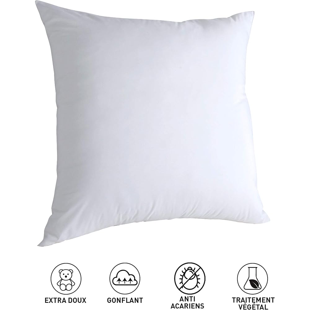 Blanrêve - Oreiller Ferme anti acariens - garnissage synthétique renforcé 600G - Fabriqué en France - 45x70 cm : Cuisine et Maison