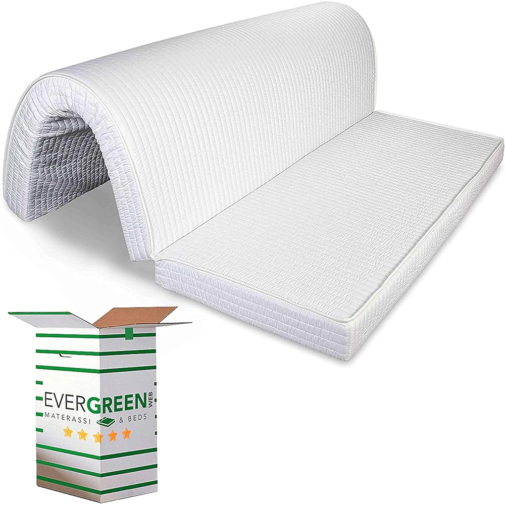 EVERGREENWEB Matelas pour canapé 140x190 cm lit pour Banquette B.Z. 10 cm de Hauteur, revêtement Blanc hypoallergénique, Matelas d'appoint Pliant en Mousse, Bed Sofa : Cuisine et Maison