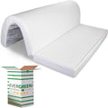 EVERGREENWEB Matelas pour canapé 140x190 cm lit pour Banquette B.Z. 10 cm de Hauteur, revêtement Blanc hypoallergénique, Matelas d'appoint Pliant en Mousse, Bed Sofa : Cuisine et Maison