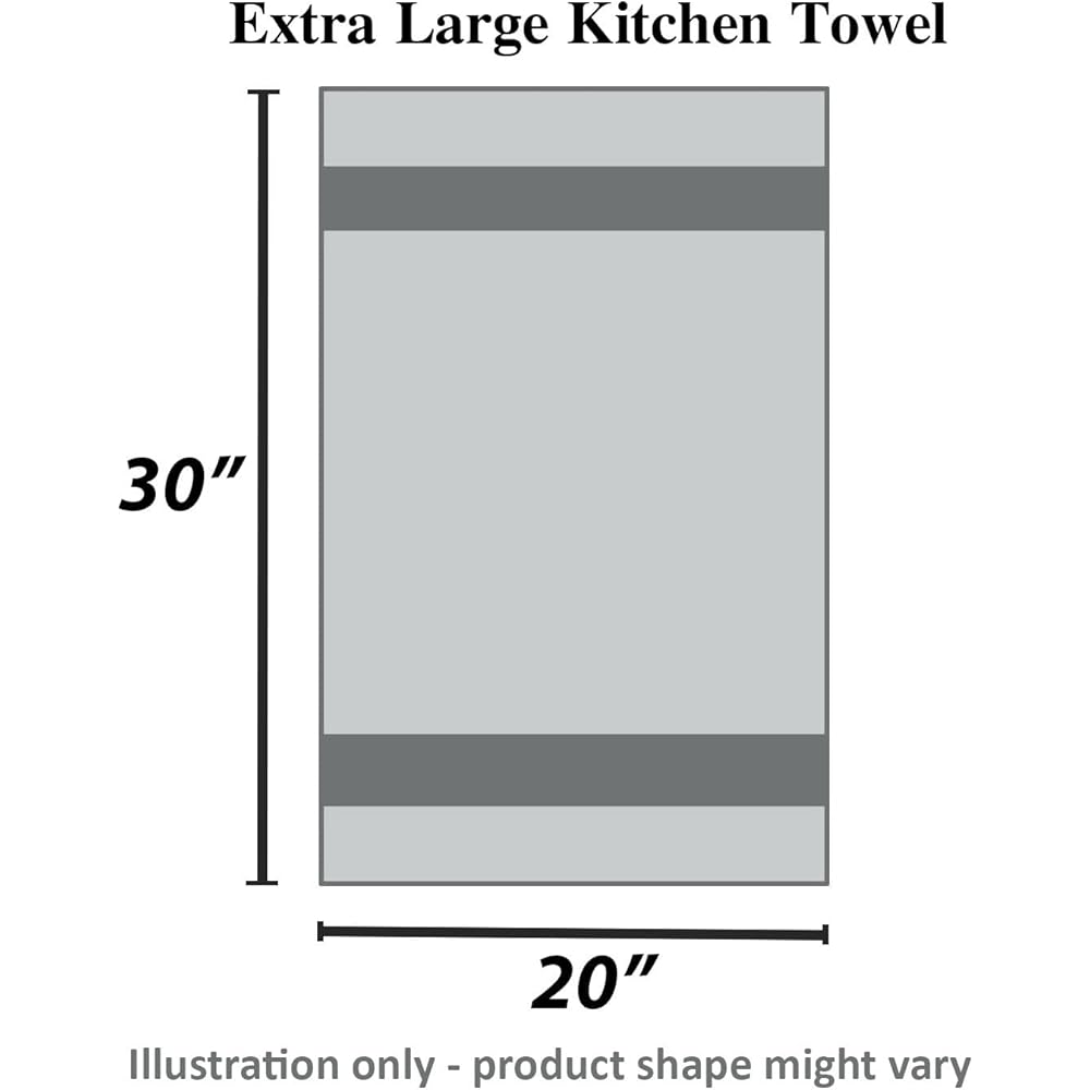 Urban Villa Serviettes de Cuisine, Rayures Tendance, torchons 100% Coton, Coins à onglets, (Taille: 51X76 cms), Serviettes de Bar et torchons très absorbants Bleu Indigo/Blanc - (Lot de 6) : Epicerie