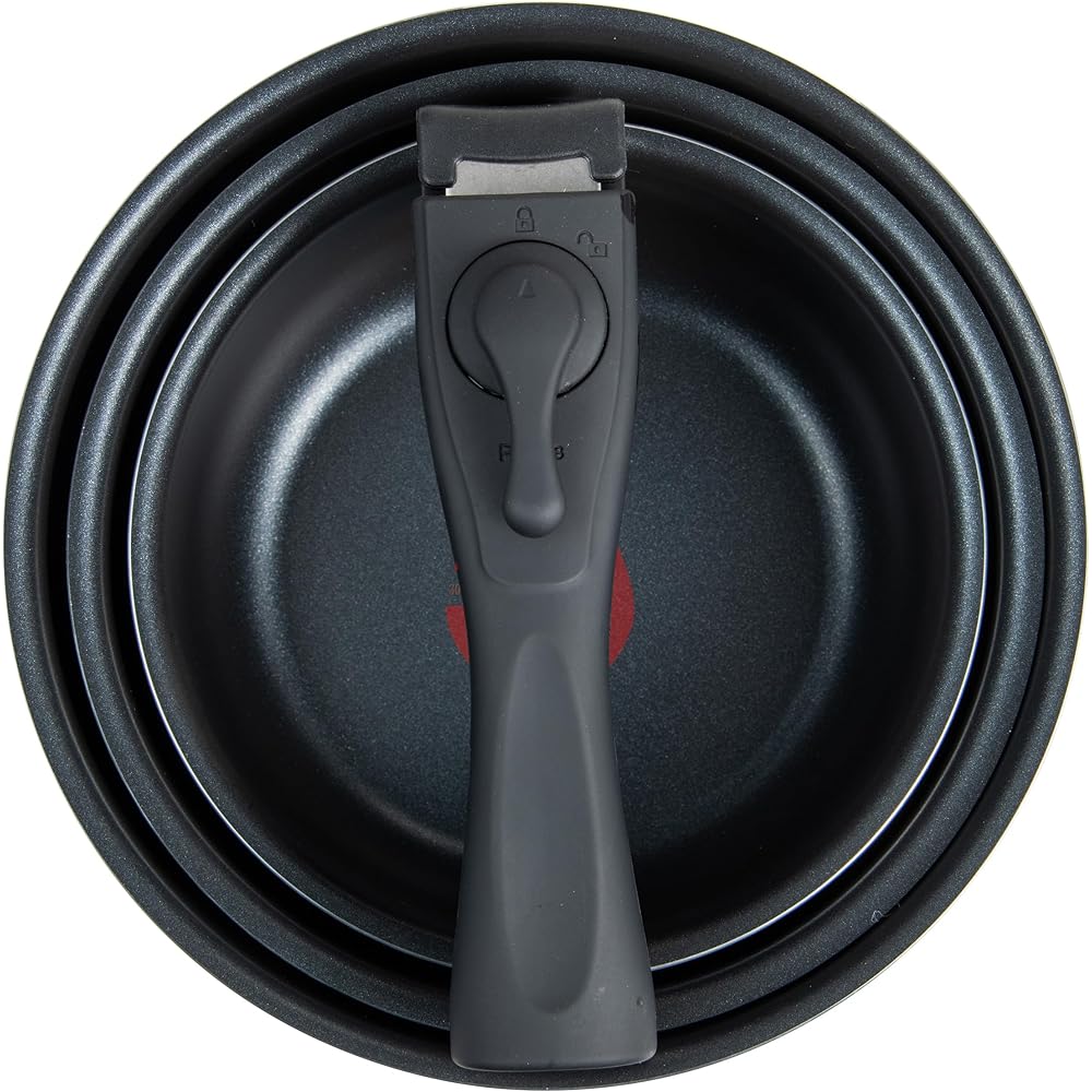 BERGNER - Set 4 Pcs Casseroles en Alu pressé avec poignée amovible et point de chauffe - ILAG Essential Coating - Anthracite - Compatible induction : Cuisine et Maison