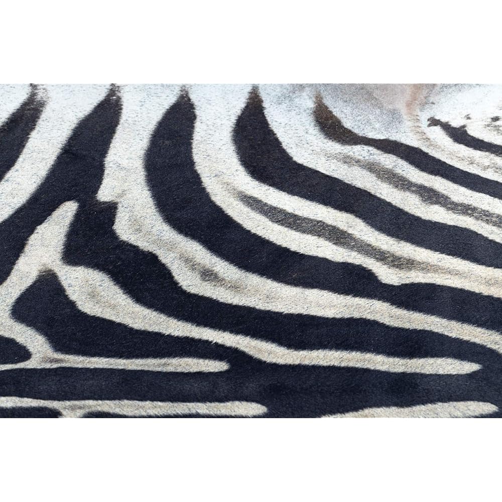 rugsx Tapis imprimé Cowhide, Zèbre, Motif Animal, Faux Cuir, Tapis de Sol pour Le Salon, la Maison, la Chambre à Coucher, DIY Crafts, Blanc Noir 100x150 cm : Cuisine et Maison