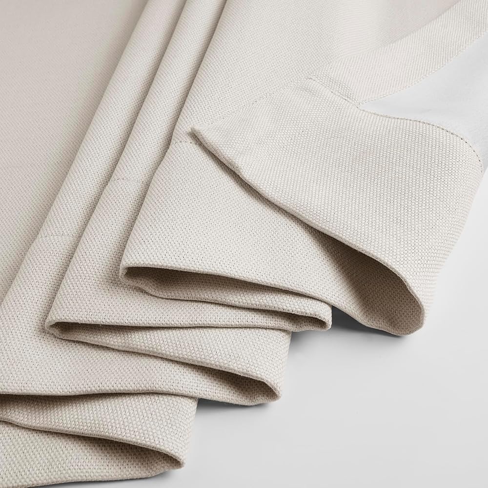 HPD Half Price Drapes BOCH-LN-DW-P Rideau occultant Extra Large en Lin (1 Panneau) 254 x 274 cm, BOCH-LN1856-108-DW, Bouleau : Cuisine et Maison