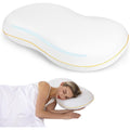 Justsafe CertiPUR-US Oreiller de sommeil profond, design ergonomique pour les personnes dormant sur le côté, le dos et le ventre, oreiller en mousse à mémoire de forme pour soulager les douleurs : Cuisine et Maison