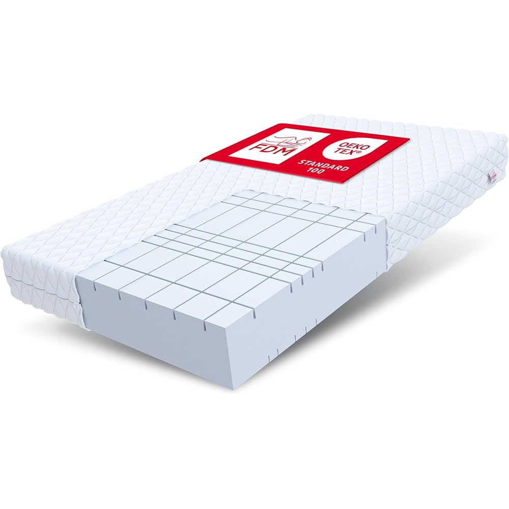 FDM Pearl Max Matelas 140x200 cm Mousse à Mémoire de Forme Épaisseur 20 cm Fermeté H4 Matelas à Deux Faces 7 Zones de Confort Housse Lavable Oeko-TEX Hypoallergénique : Cuisine et Maison
