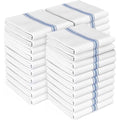 Zeppoli Lot de 30 torchons de Cuisine, 100% Coton Naturel, Doux et absorbants, Parfaits pour Le Bar (Blanc) : Cuisine et Maison