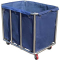 Grand chariot à linge, commercial, en acier inoxydable, avec roulettes, pour la maison, l'hôtel, chambre à linge, 400 l, capacité de charge 120 kg, 90 x 65 x 80 cm (bleu) : Cuisine et Maison