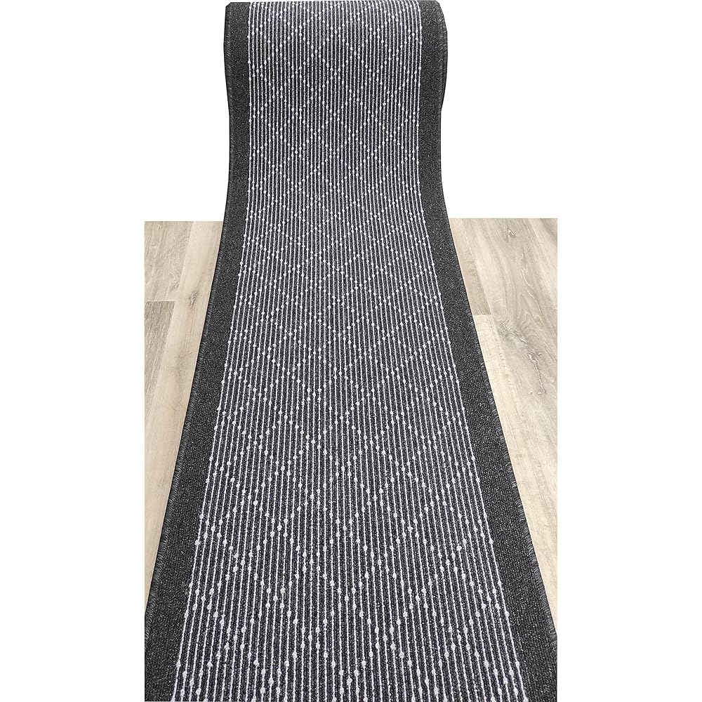 Tadi &amp; Imperio1979 Tapis Long pour Couloir, Cuisine, entrées antidérapantes, Coloris Taupe et Anthracite, Lavable en Machine et à la Main. : Cuisine et Maison