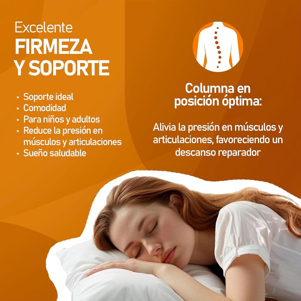 amuéblate online Matelas viscoélastique Gold réversible, 140 x 190 cm, idéal pour Lits gigognes ou Lits superposés, fermeté et Confort optimaux, Anti-acariens, antibactérien et hypoallergénique : Cuisine et Maison