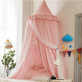 HUOQOU Baldaquin de lit pour Filles Double Couche Princesse Dôme Rond Enfants Moustiquaire rêveuse Linge Château Tente de Jeu Maison Suspendue Décor Niche de Lecture Baldaquins(Rose/Blanc) : Bébé et Puériculture