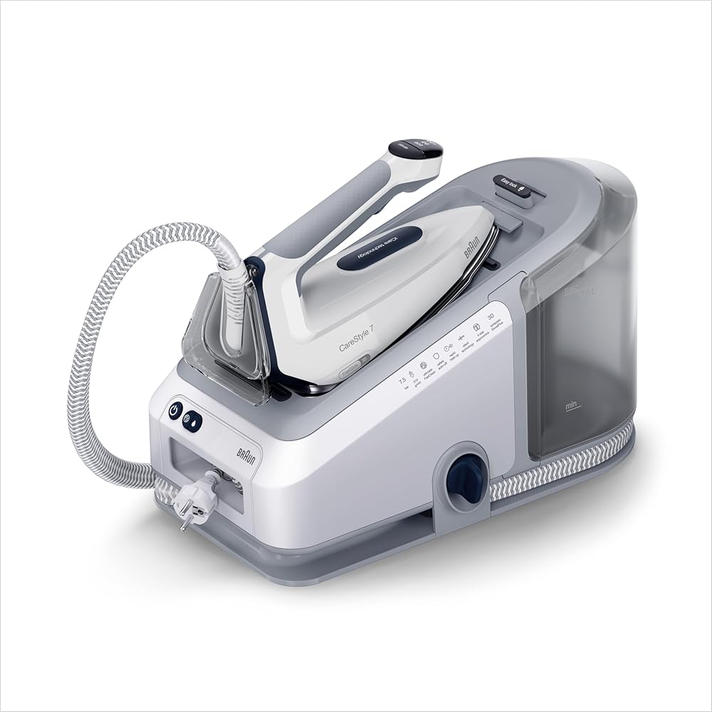 Braun CareStyle 7 Pro IS 7266 GY Station Repassage, Fer à Repasser au FreeGlide 3D Semelle, iCare-, iMode- &amp; Repassage Vapeur Vertical, FastClean, Vapeur 510 g/min, Réservoir Amovible 2L, 2700W, Gris : Cuisine et Maison
