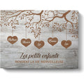 Tableau Personnalisé Famille Arbre à coeurs Bois pour Décoration Murale Salon | Idée de Cadeau Personnalisé Femme ou Homme | Cadre Personnalisé pour Anniversaire | Objet Personnalisé avec Prénom : Cuisine et Maison