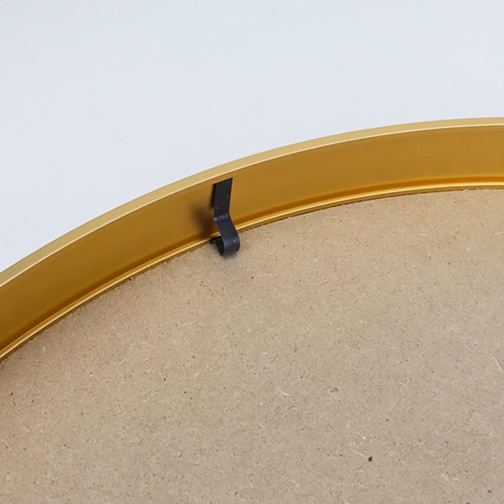 Cadres Photo en Bois, Cadre Photo Rond en Alliage d'aluminium, Cadres Photo Chics for fenêtre en plexiglas de Luxe léger, for décoration Murale (Color : Brushed Gold, Size : Diameter 50cm) : Cuisine et Maison
