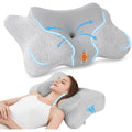 jiaao Oreiller Ergonomique Cervical, Oreiller Memoire Forme pour Les Dormeurs sur Le côté, Le Dos et Le Ventre, Coussin Orthopédique Oreiller Cervicales pour Le Soulagement des Douleurs, 65x37x12 cm : Cuisine et Maison
