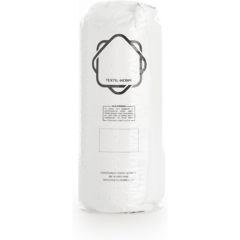 Textilhome - Lot de 2 Oreiller en Mousse Viscoélastique -70 cm (Mousse à Mémoire de Forme) - Tissu écologique Aloe Vera - Housse à Double Fermeture éclair. Adaptatif thermorégulé. : Cuisine et Maison