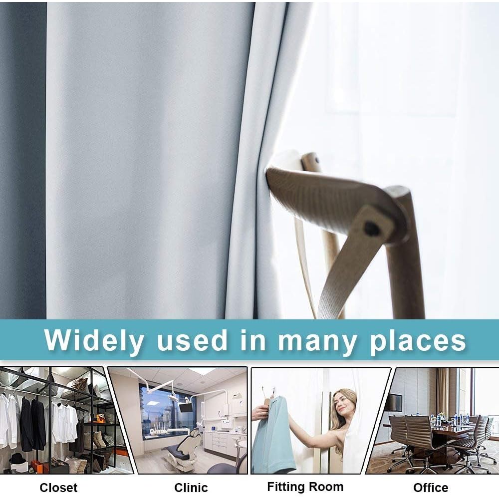 PONY DANCE Rideau Grande Large - Paravent Cloison Amovible Rideau Occultant à Oeillets pour Salon Chambre l'espace Partager Intimité Protection, 457 L sur 274 cm H, Gris Blanc, 1 PC :