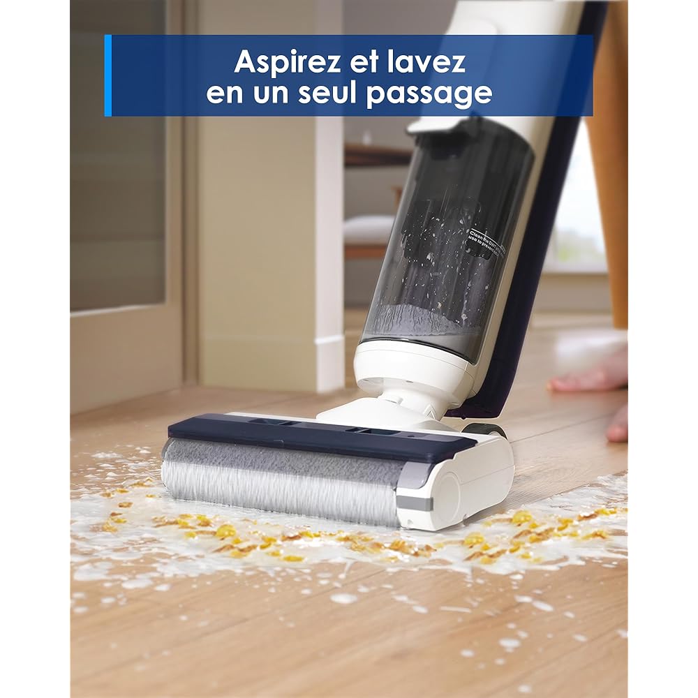Tineco iFLOOR 5 Breeze Complete Nettoyeur de Sol, Aspirateur Sec Humide sans Fil, Nettoyage en Un Seul Passage des sols durs, Nettoyage dans Les Angles, Auto-Nettoyage Automatique, Conception légère : Cuisine et Maison