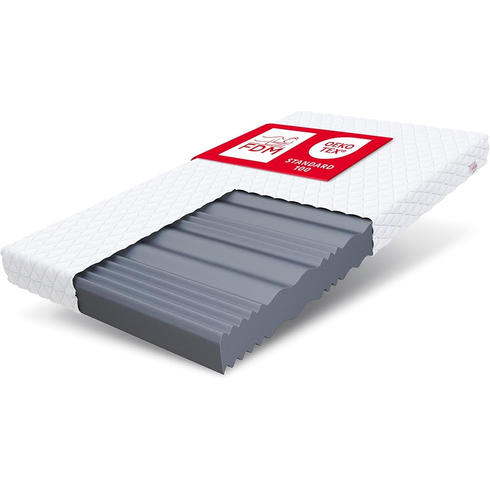 FDM Comfort Plus Matelas 140x200 cm Mousse à Mémoire de Forme Épaisseur 10 cm Fermeté H3 Matelas à Deux Faces 7 Zones de Confort Housse Lavable Oeko-TEX Hypoallergénique : Cuisine et Maison