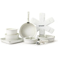 SENSARTE Batterie de Cuisine 17Pcs, Lot de Casseroles et Poêles Induction avec Couvercle, Poignées Amovibles : Cuisine et Maison
