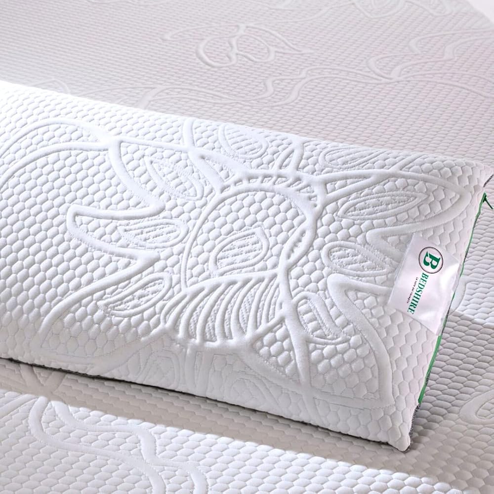 Bedshire Pillow Paire de coussins cervicaux orthopédiques oreillers en mousse à mémoire de forme ergonomique pour le cou : Cuisine et Maison