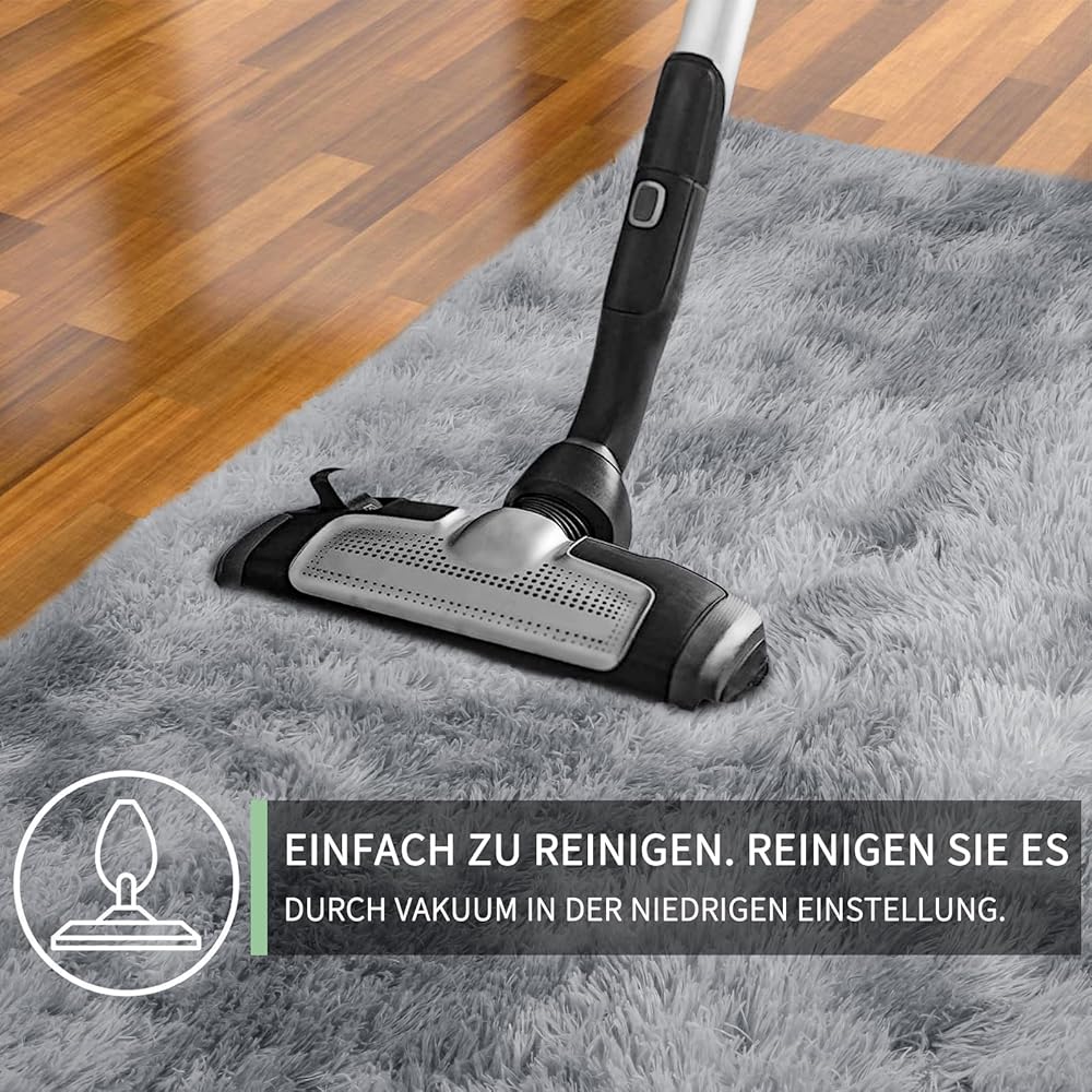 Sour Lemon Tapis de Salon, à Poils Longs, Tapis Chambre Gris, 200 x 300 cm, antidérapant, Extra Large, Moelleux et Moderne, pour Chambre à Coucher, Chambre d'enfant : Cuisine et Maison