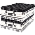 KAF Home Lot de 10 torchons de cuisine plats assortis 100 % coton, 45,7 x 71,1 cm, doux et ultra absorbants, parfaits pour la cuisine, le nettoyage et le séchage des mains (noir, 45,7 x 71,1 cm) : Cuisine et Maison