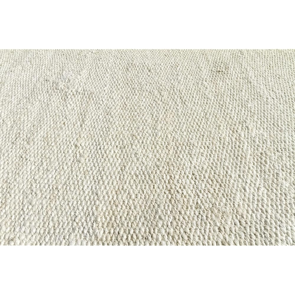 HAMID - Pack 2 Tapis en Jute Granada Couleur Blanc, Tapis 100% Fibre de Jute, Tressé à la Main, Tapis de Salon, Salle à Manger, Chambre, Couloirs, (60x110cm) 2 pcs : Cuisine et Maison