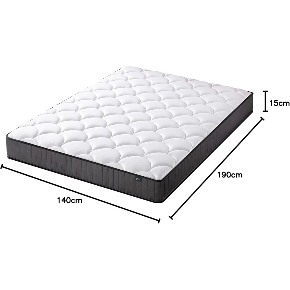 Zinus - Matelas 140x190 - Hauteur 15 cm - Matelas Hybride en Mousse à Mémoire de Forme - Durable et Respirant - Durable et doux pour la peau | Matelas pour lit adulte et enfant - Couchage Indépendant : Cuisine et Maison