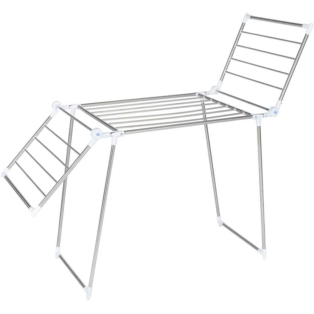 WENKO Sèche-Linge à Bras Profi Plus Pliable à Plat Argent Mat : Cuisine et Maison